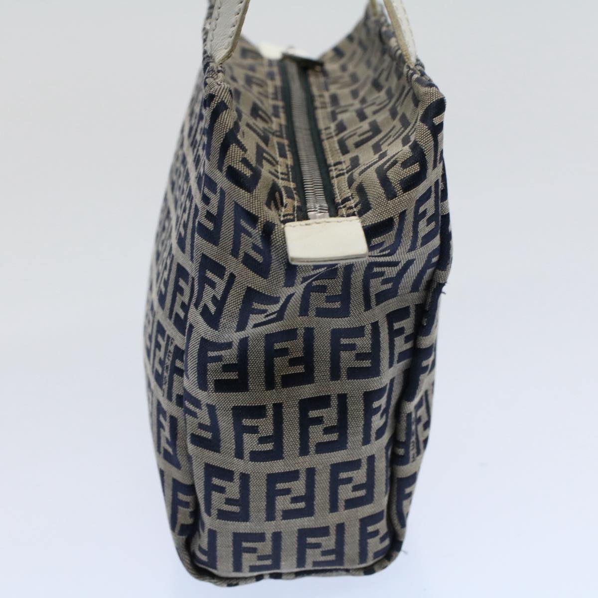 FENDI Zucchino Canvas Hand Bag Navy 60500