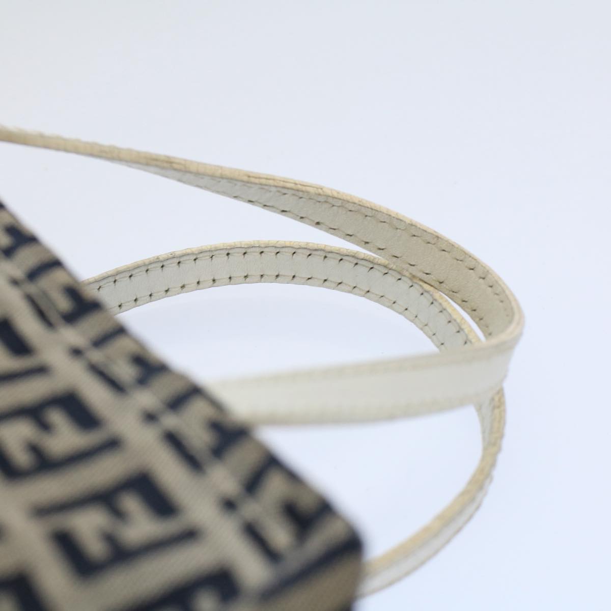 FENDI Zucchino Canvas Hand Bag Navy 60500