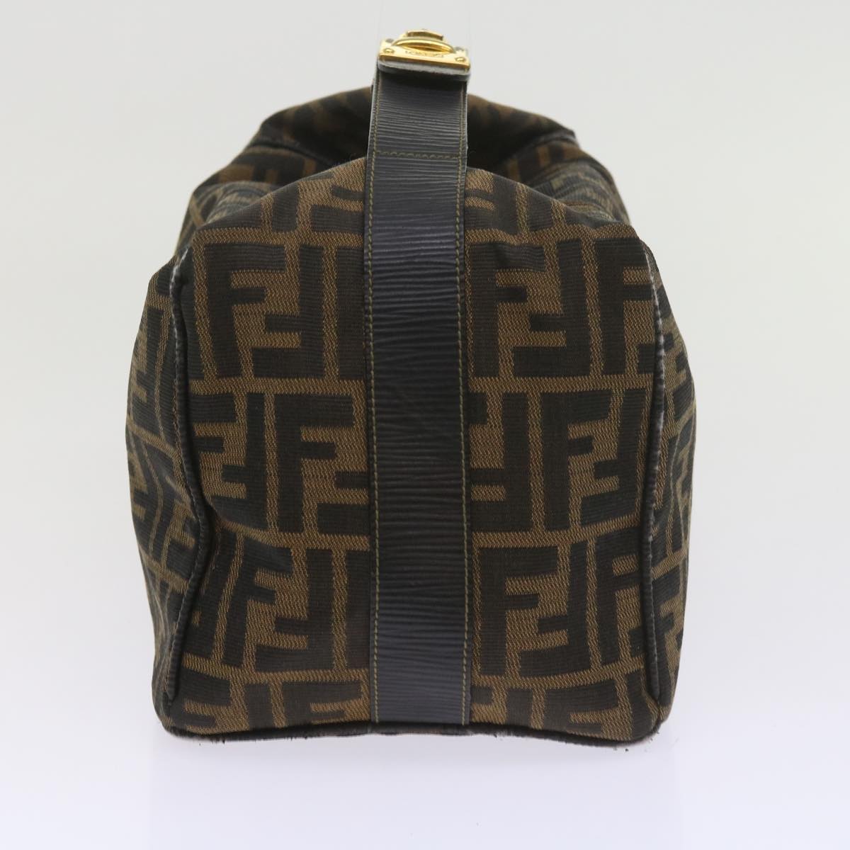 FENDI Zucca Canvas Vanity Cosmetic Pouch Black Brown 60536