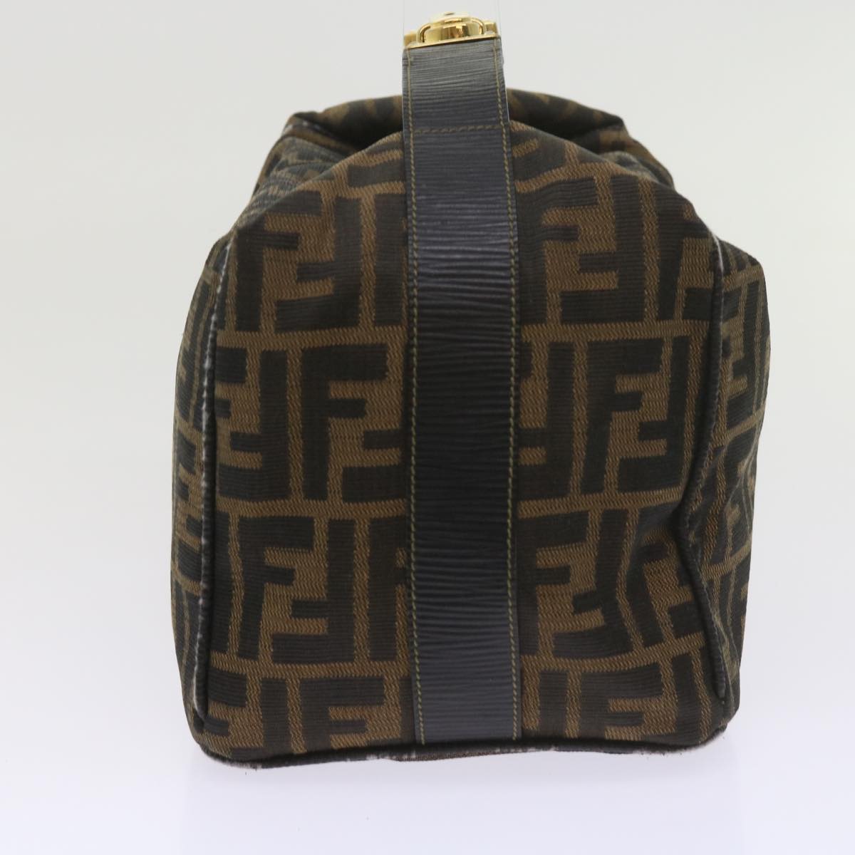 FENDI Zucca Canvas Vanity Cosmetic Pouch Black Brown 60536