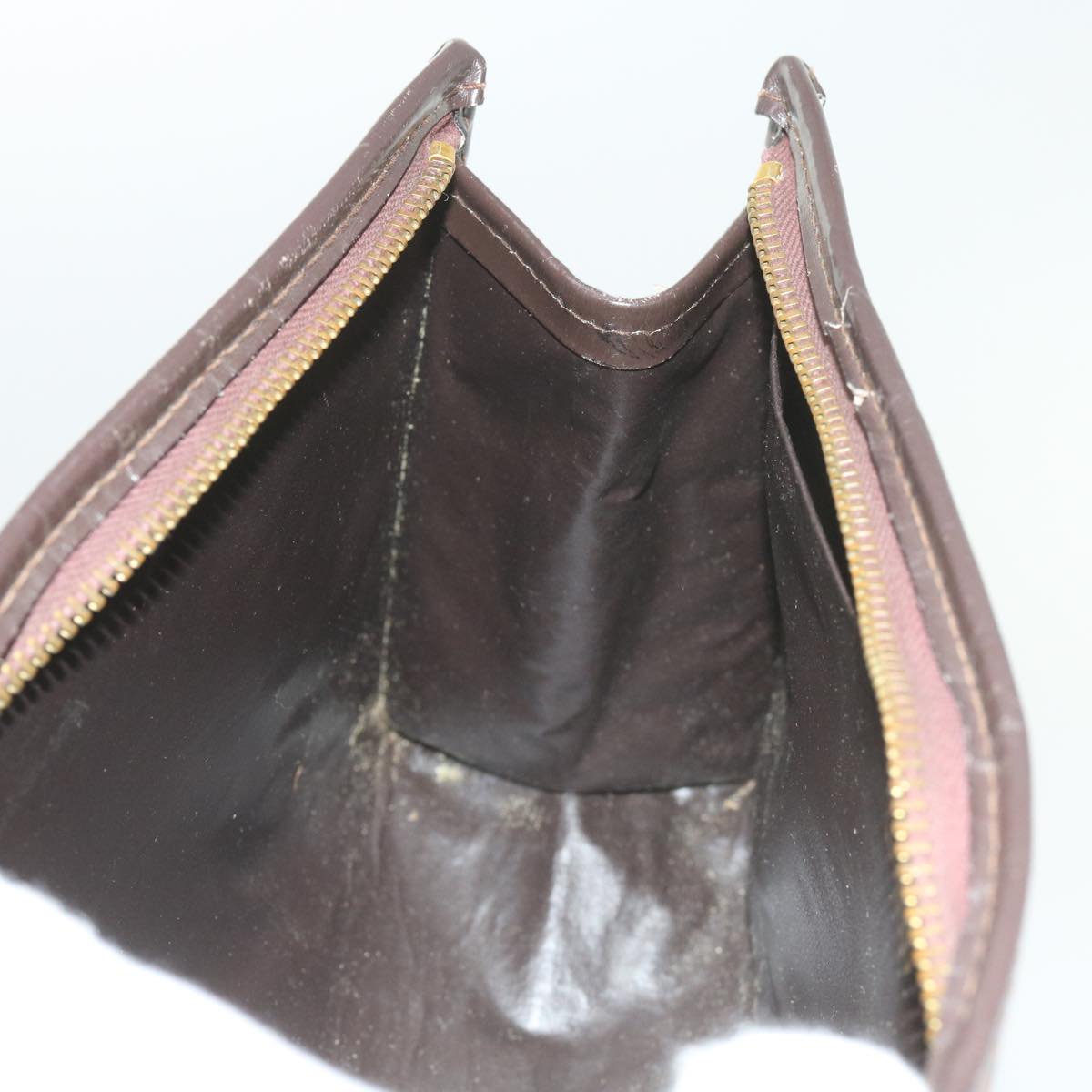 FENDI Zucca Canvas Clutch Bag Black Brown 60602