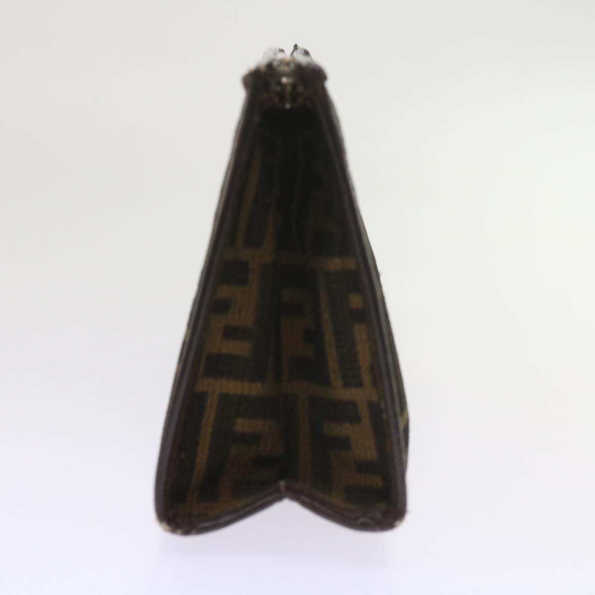 FENDI Zucca Canvas Clutch Bag Black Brown 60602