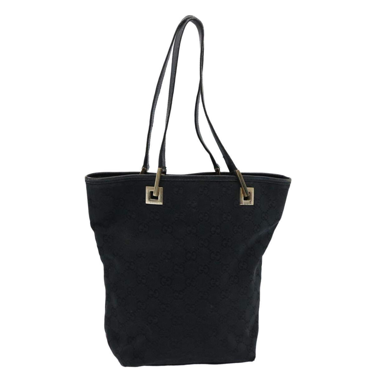 GUCCI GG Canvas Tote Bag Black 31244 60793