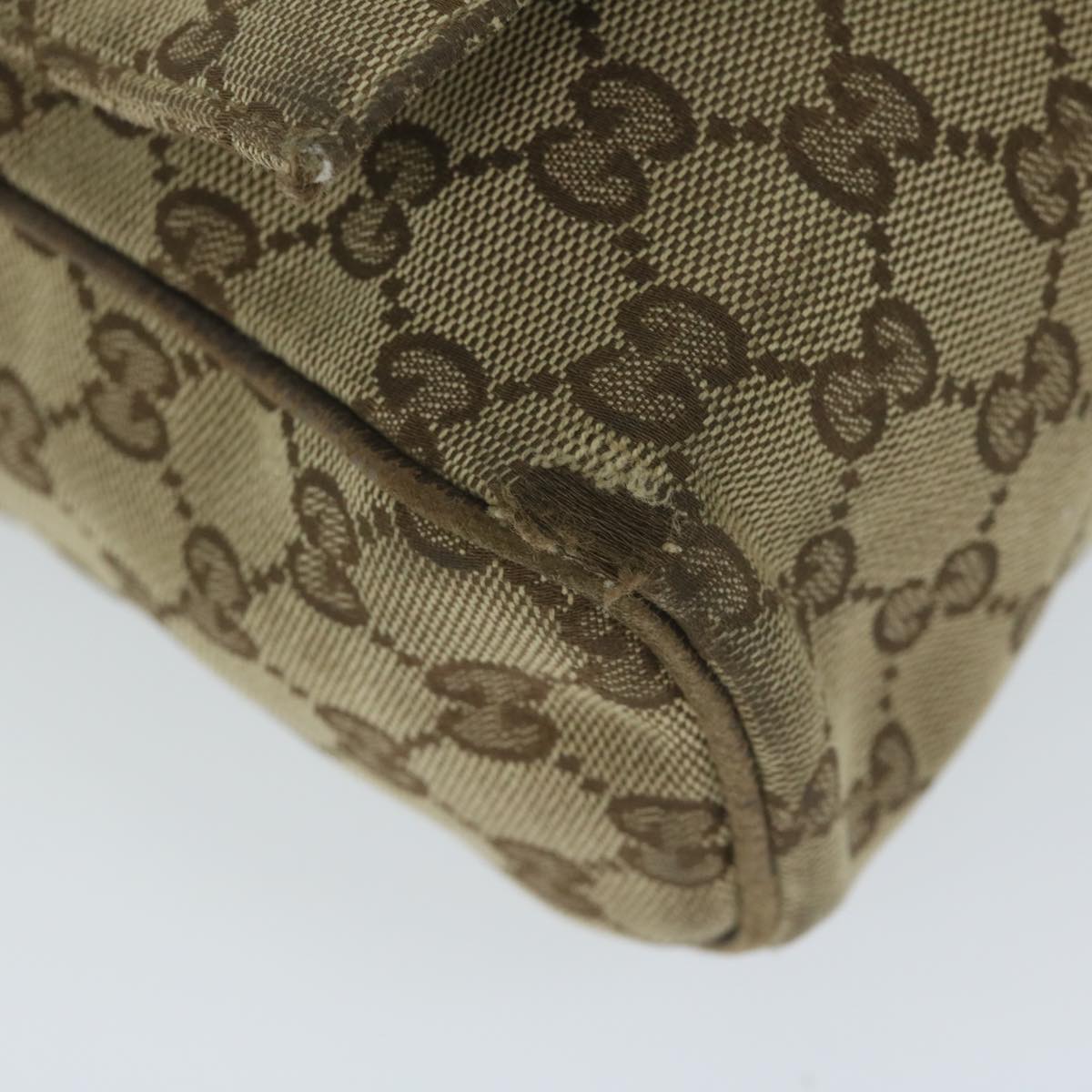 GUCCI GG Canvas Shoulder Bag Beige 146236 60797