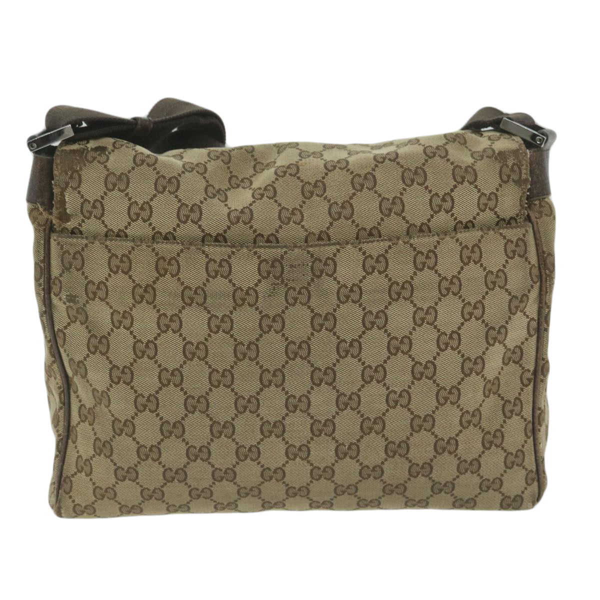 GUCCI GG Canvas Shoulder Bag Beige 146236 60797