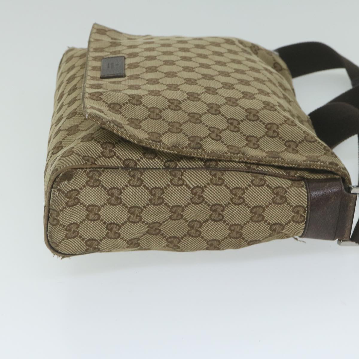 GUCCI GG Canvas Shoulder Bag Beige 146236 60797