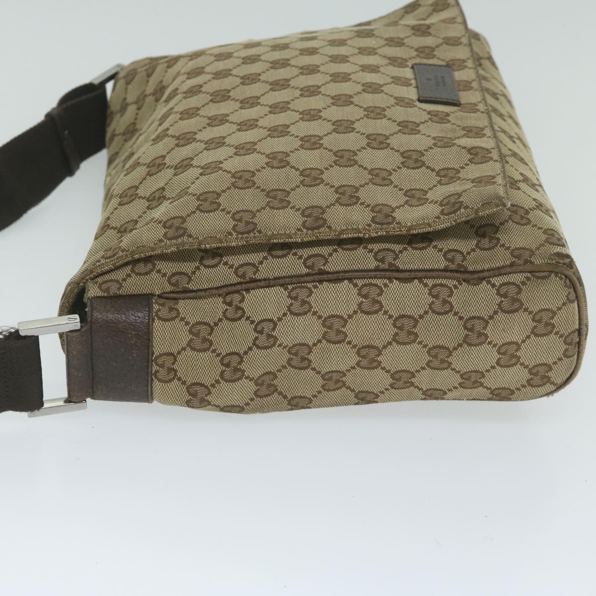 GUCCI GG Canvas Shoulder Bag Beige 146236 60797