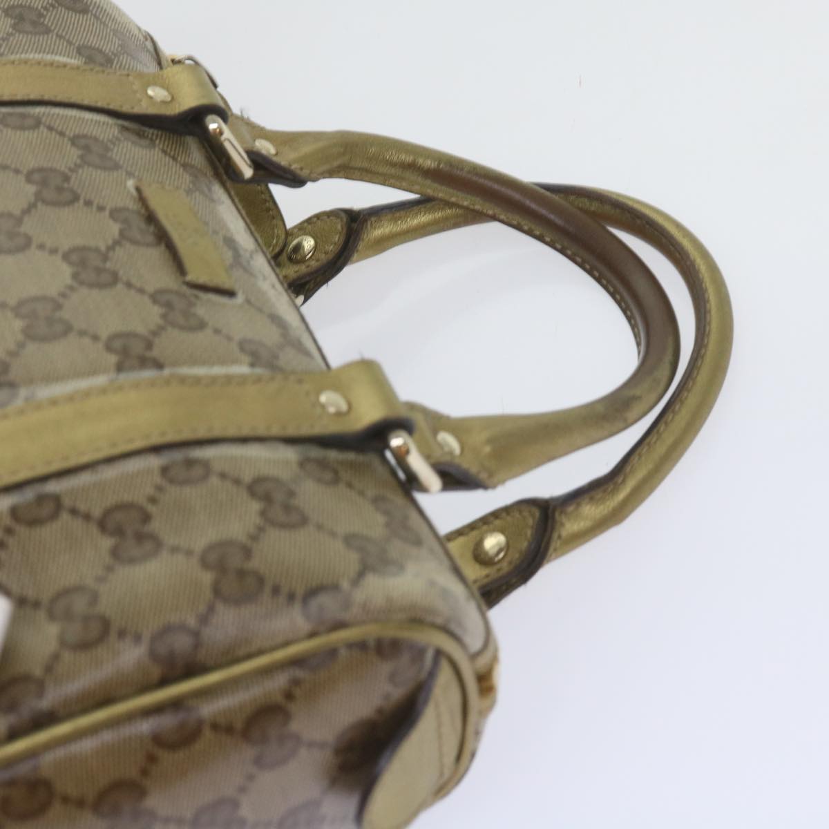 GUCCI GG Crystal Hand Bag Gold 193604 60877