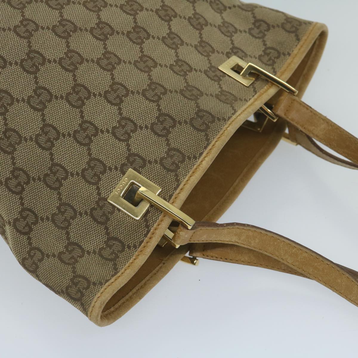 GUCCI GG Canvas Tote Bag Beige 002 1099 60920