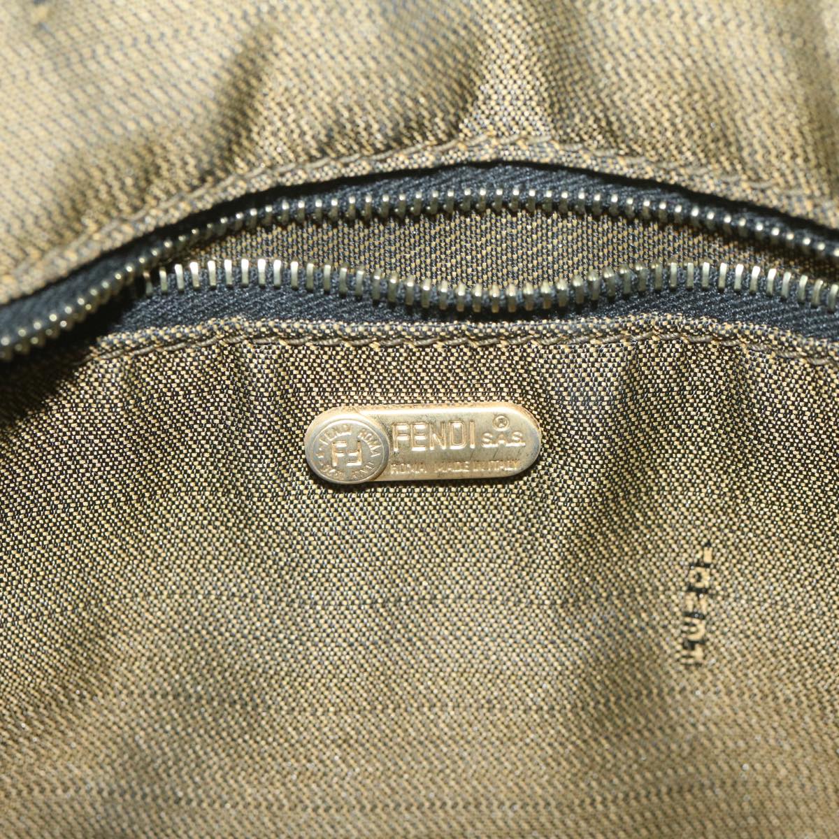 FENDI Zucca Canvas Vanity Cosmetic Pouch Black Brown 2111 26348 078 60923