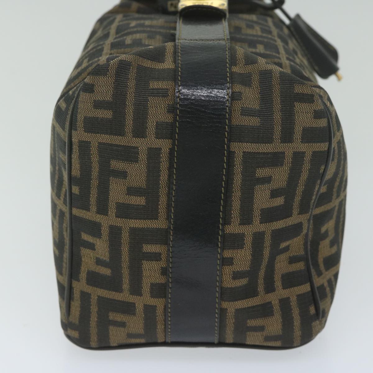 FENDI Zucca Canvas Vanity Cosmetic Pouch Black Brown 2111 26348 078 60923
