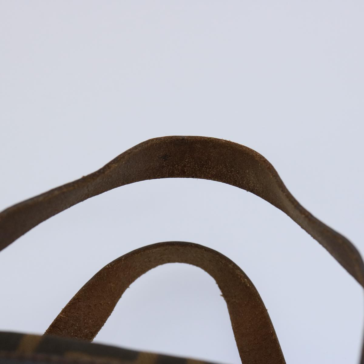 FENDI Zucca Canvas Hand Bag Nylon Brown 60955