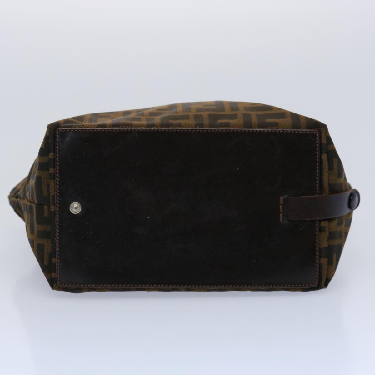 FENDI Zucca Canvas Hand Bag Nylon Brown 60955
