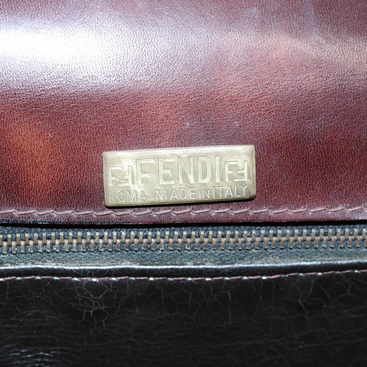 FENDI Zucca Canvas Shoulder Bag Brown 60957