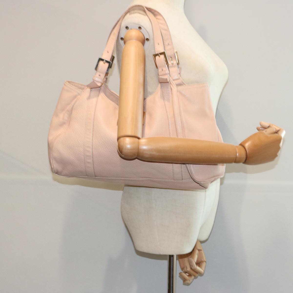 FENDI Shoulder Bag Leather Pink 60963