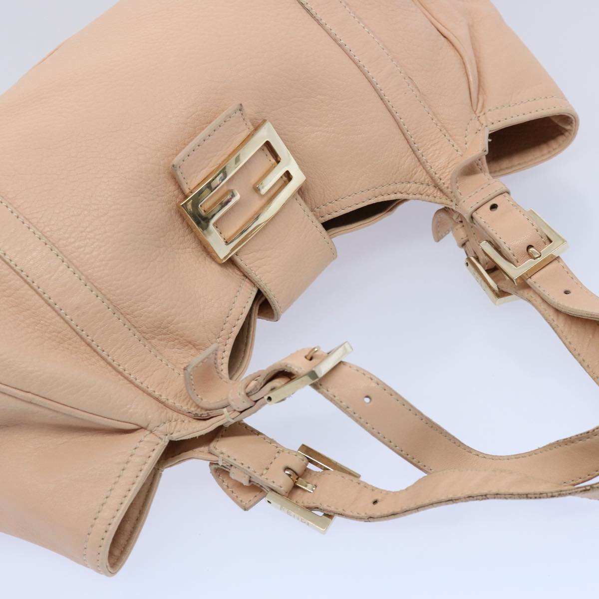 FENDI Shoulder Bag Leather Pink 60963