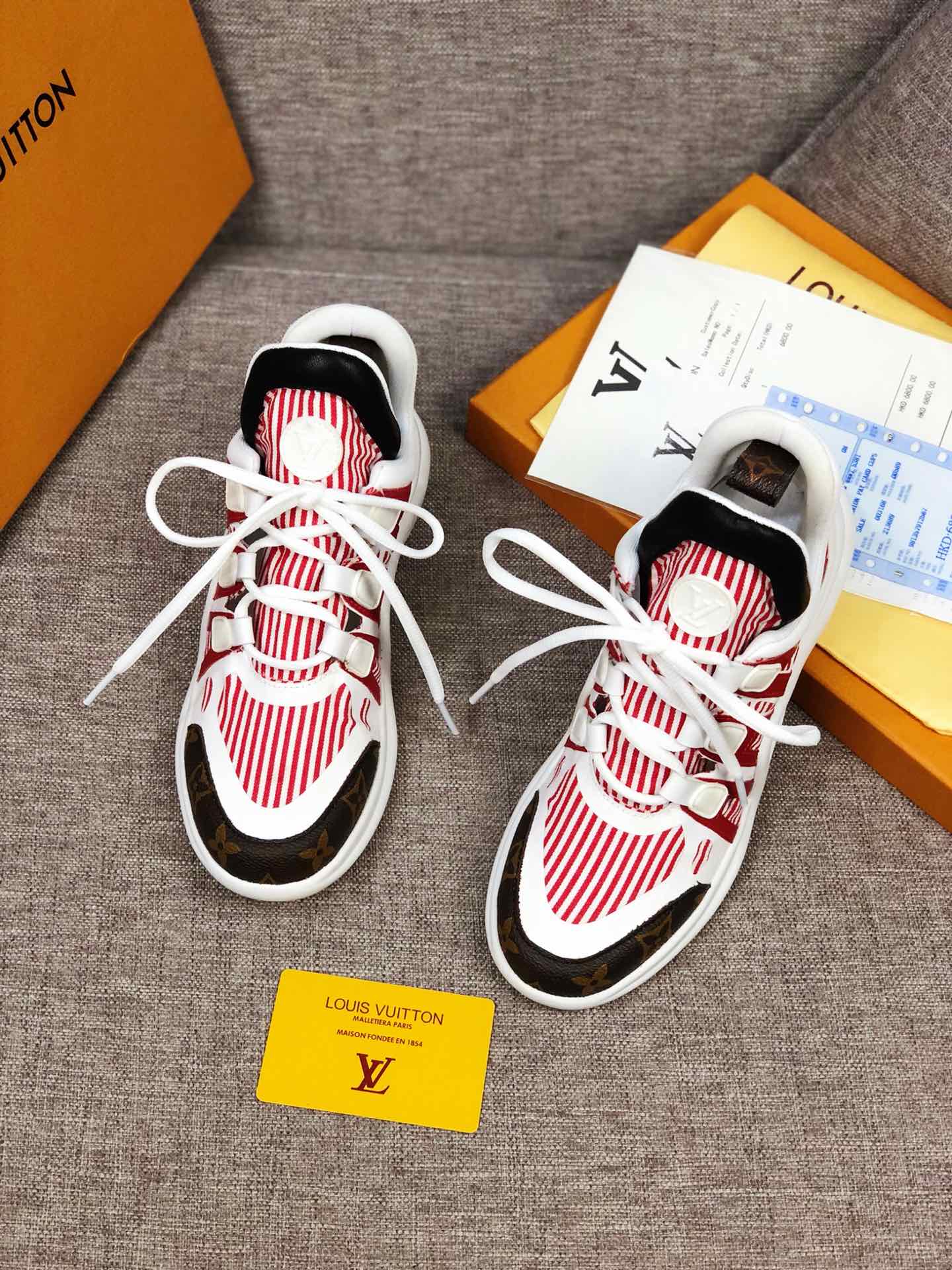 GLM - LUV Archlight White Red Brown Sneaker