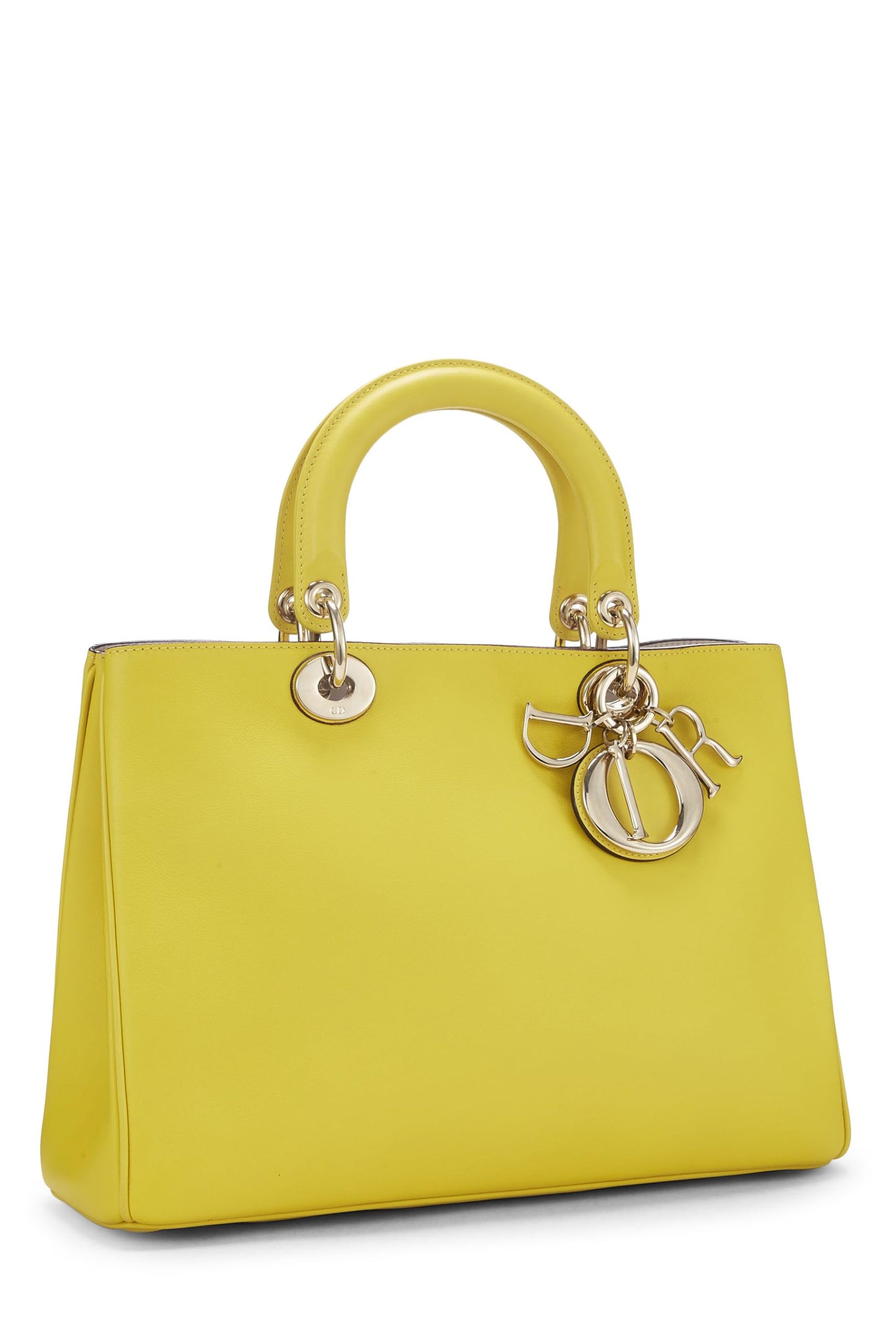 Dior,  Yellow Leather Diorissimo Medium, Yellow