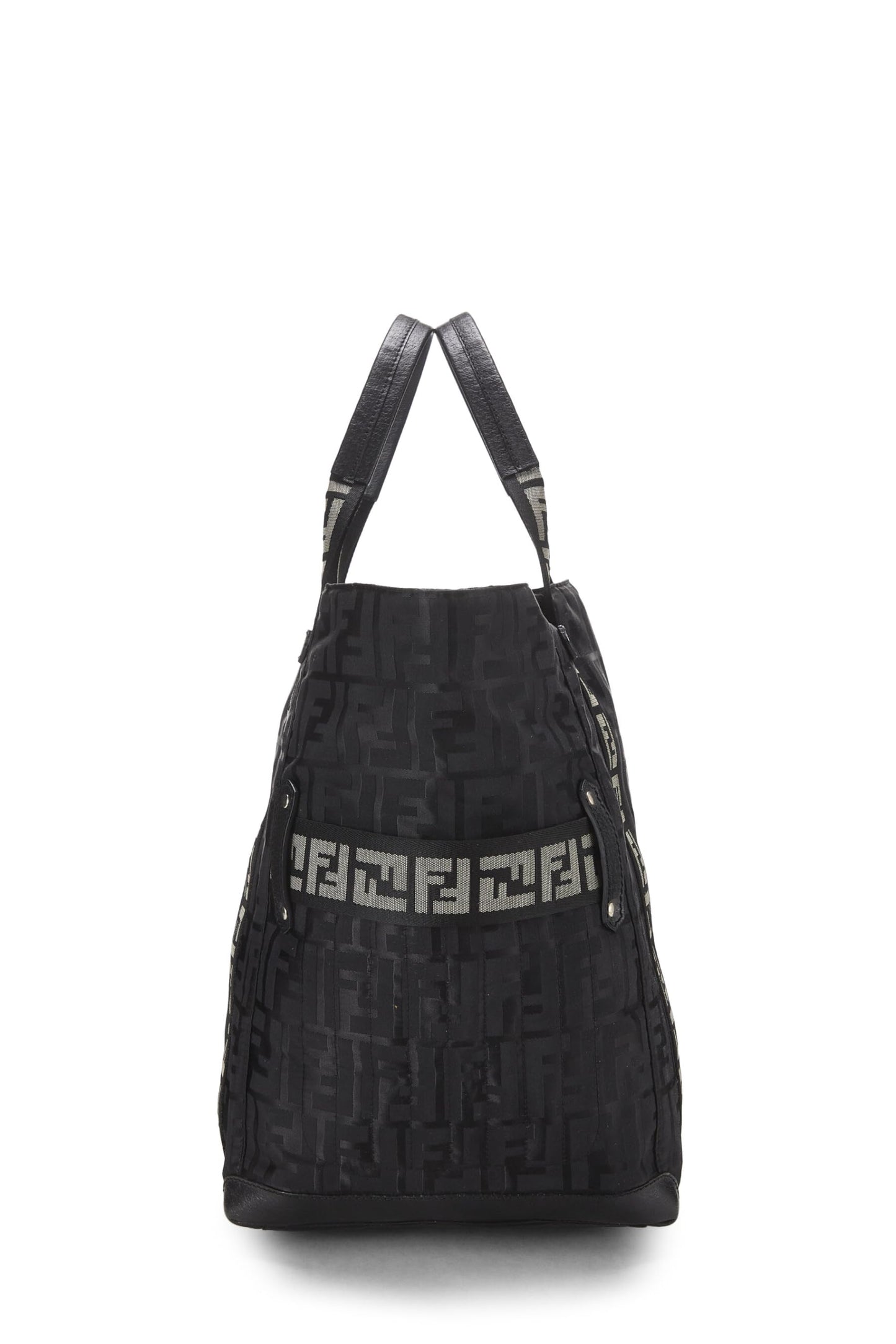 Fendi,  Black Zucca Nylon Tote, Black