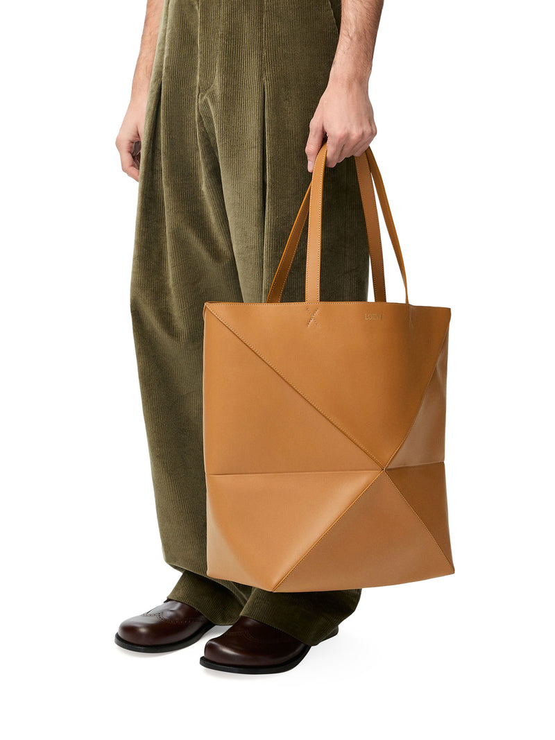 Loewe Women Puzzle Fold Tote Xl Bag In Shiny Calfskin