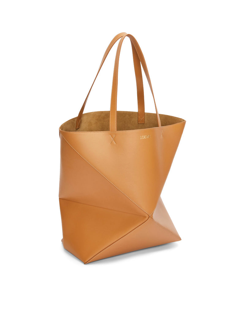 Loewe Women Puzzle Fold Tote Xl Bag In Shiny Calfskin