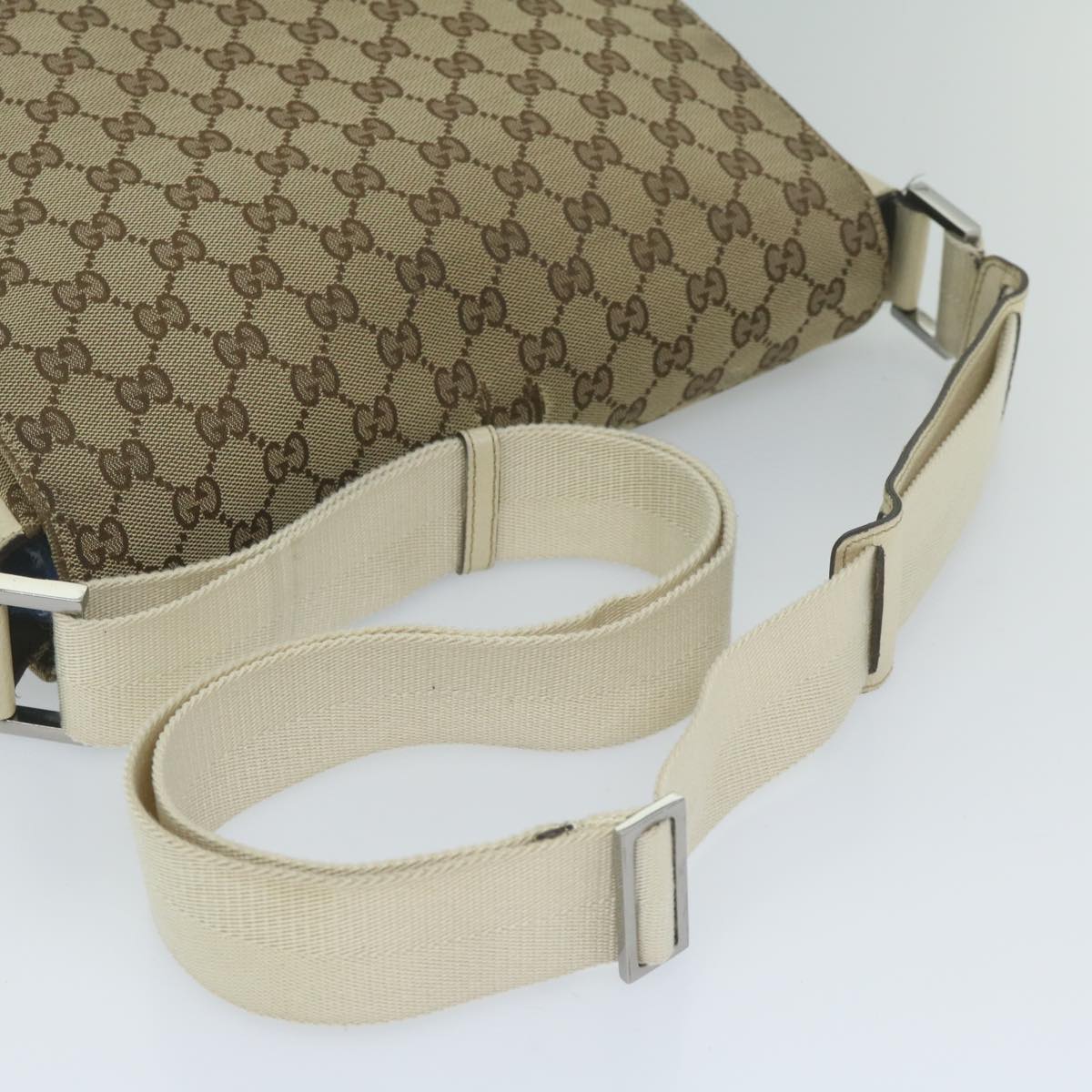 GUCCI GG Canvas Shoulder Bag Beige 146236 61032