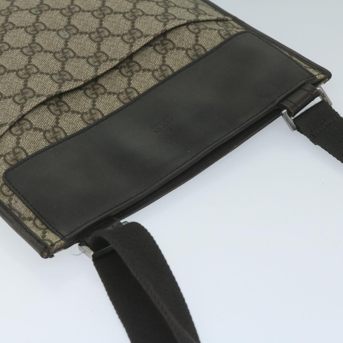 GUCCI GG Supreme Shoulder Bag PVC Leather Beige 27639 61079