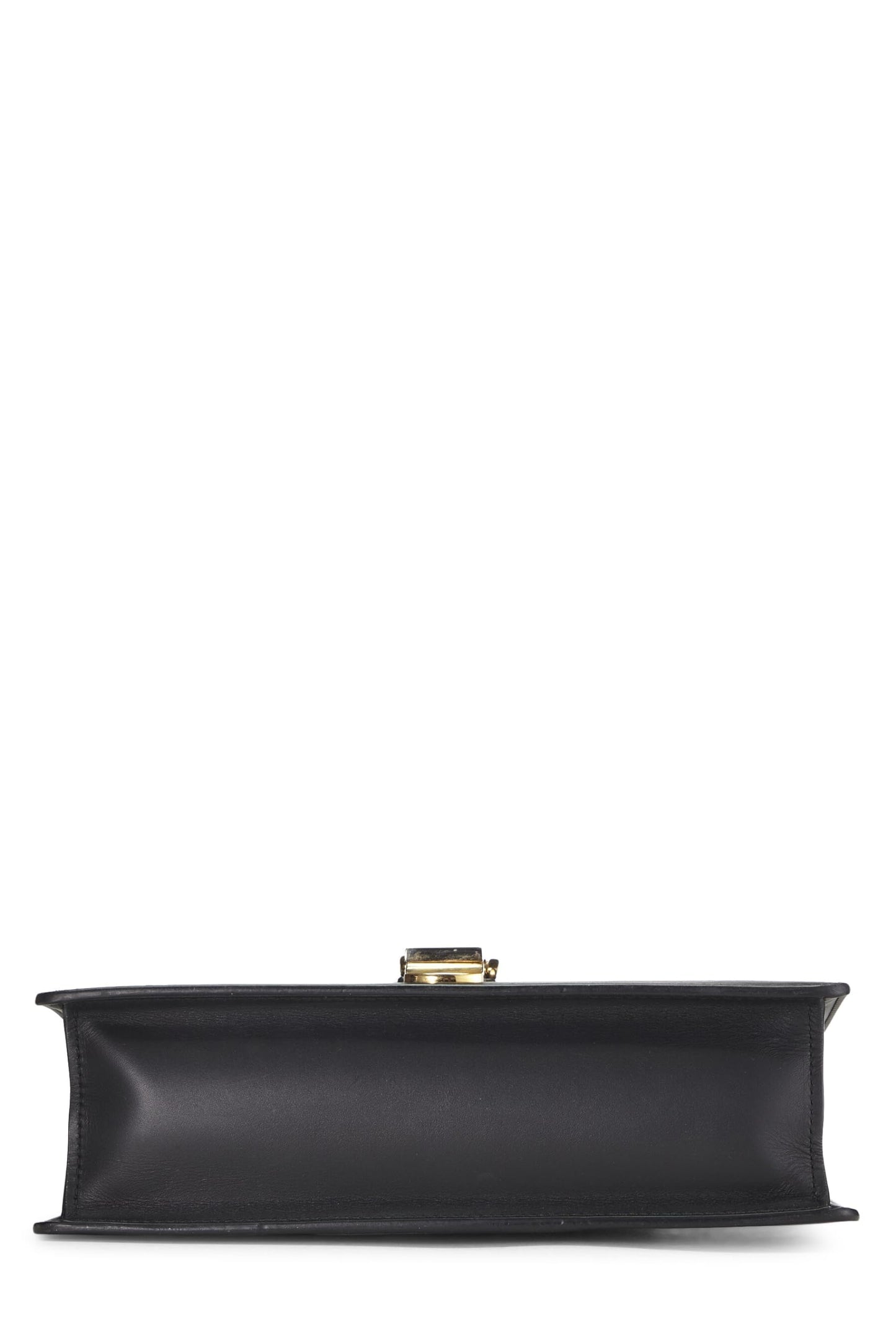 Gucci,  Black Leather Web Sylvie Shoulder Small, Black