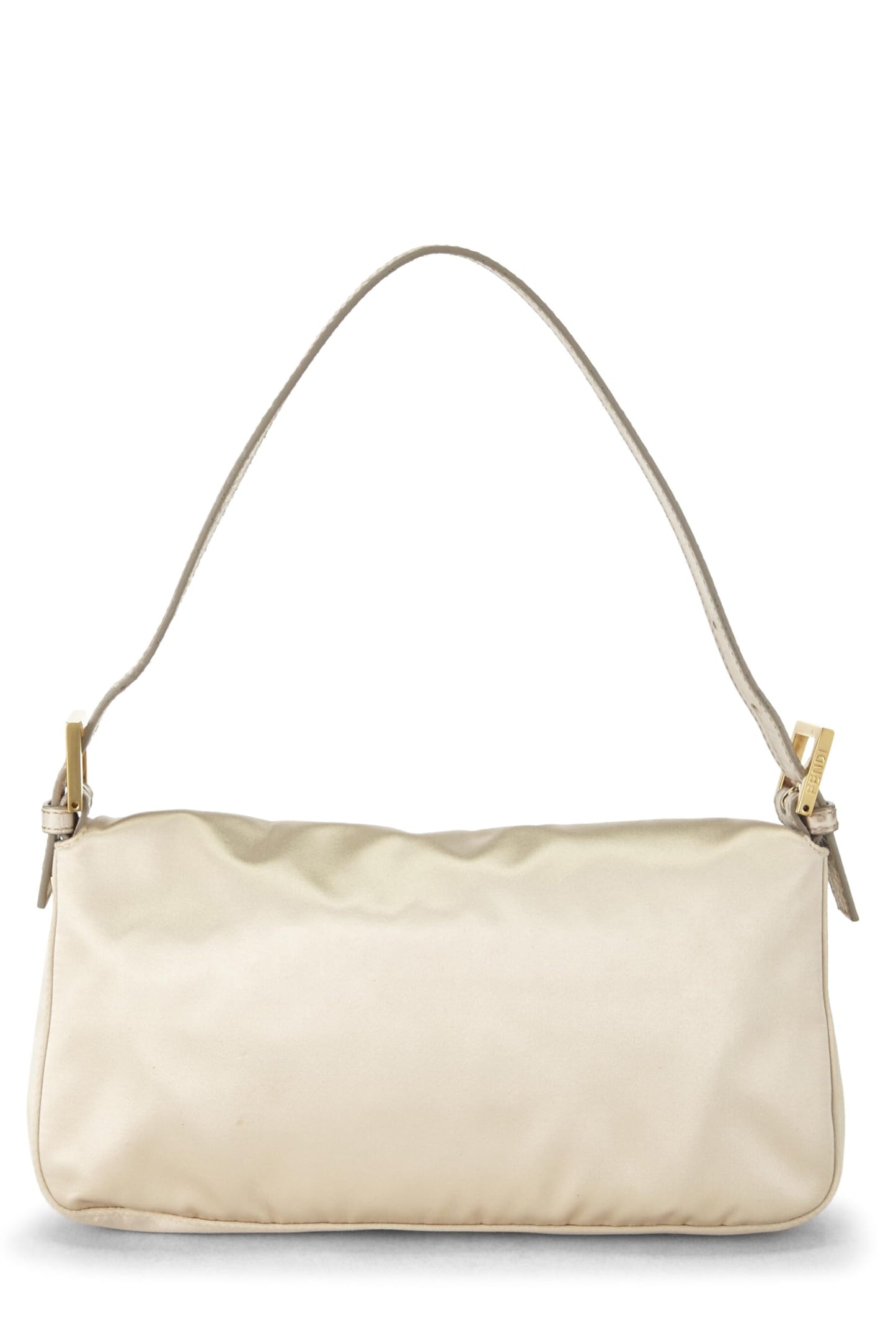 Fendi,  Beige Satin Baguette, White
