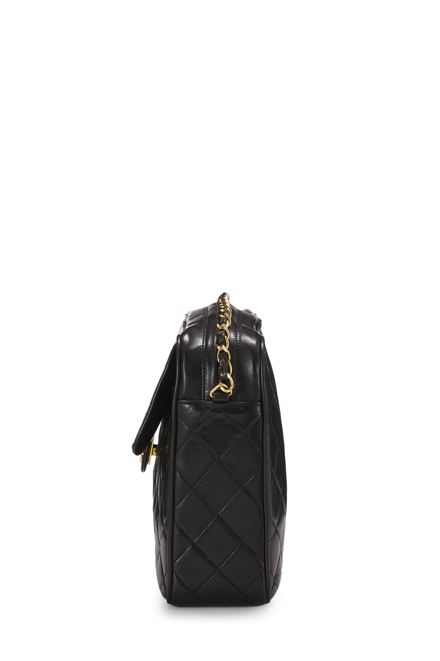 Chanel,  Black Quilted Lambskin Pocket Camera Bag Large, Black