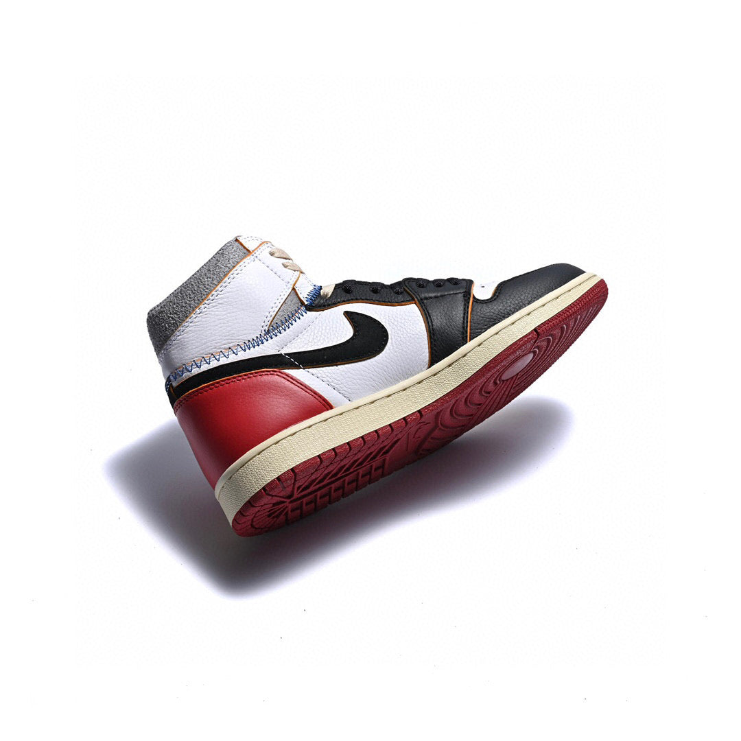 GLM - Union x AJ1 High white and red stitching