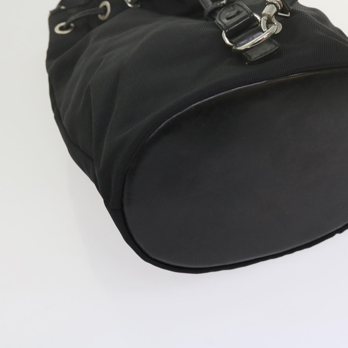 GUCCI Bamboo Hand Bag Nylon 2way Black 61327