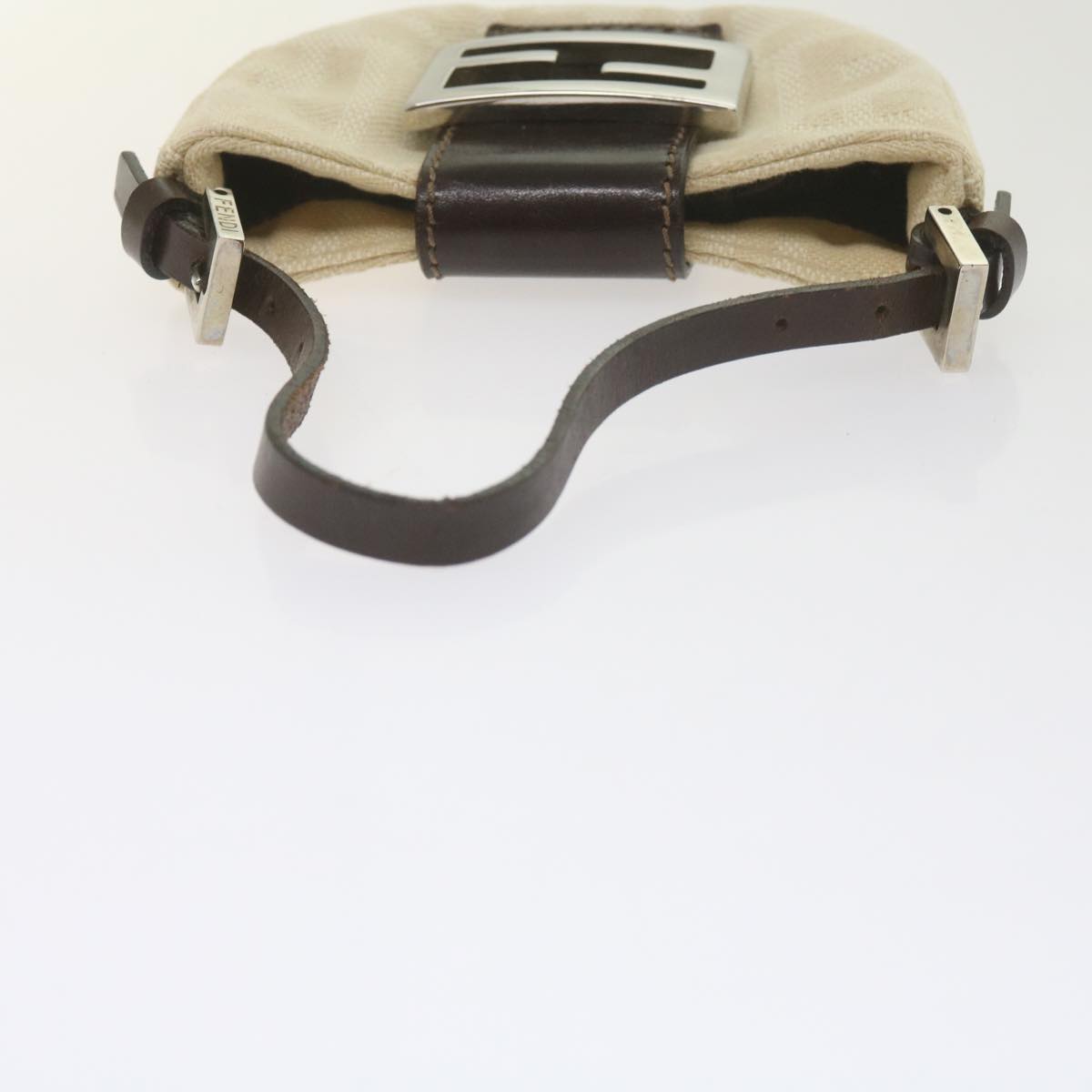 FENDI Zucca Canvas Mini Mamma Baguette Hand Bag Beige 61332