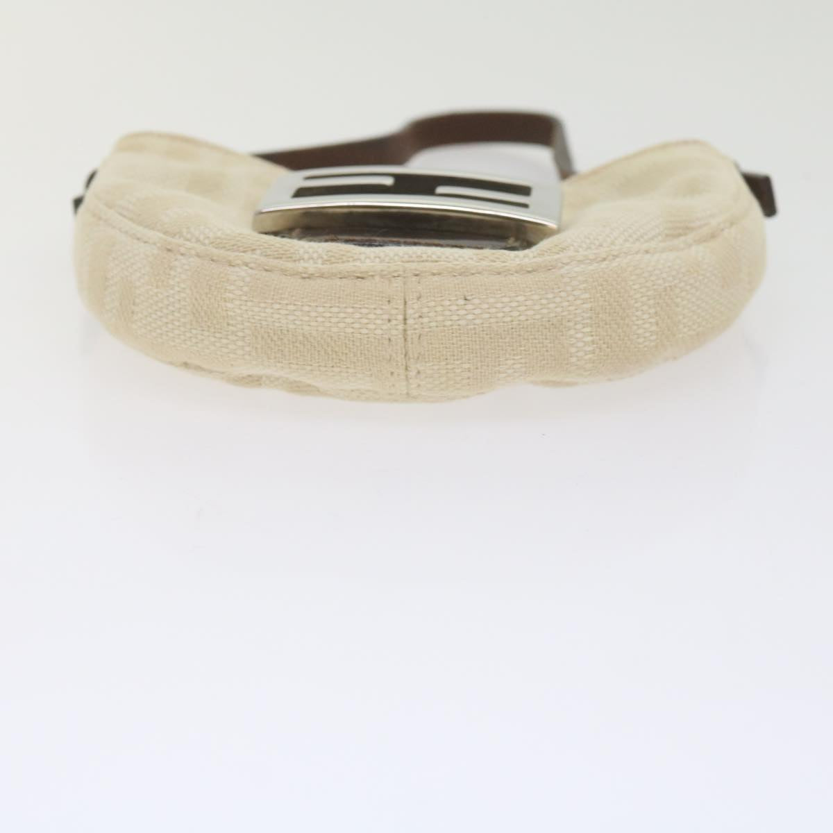 FENDI Zucca Canvas Mini Mamma Baguette Hand Bag Beige 61332