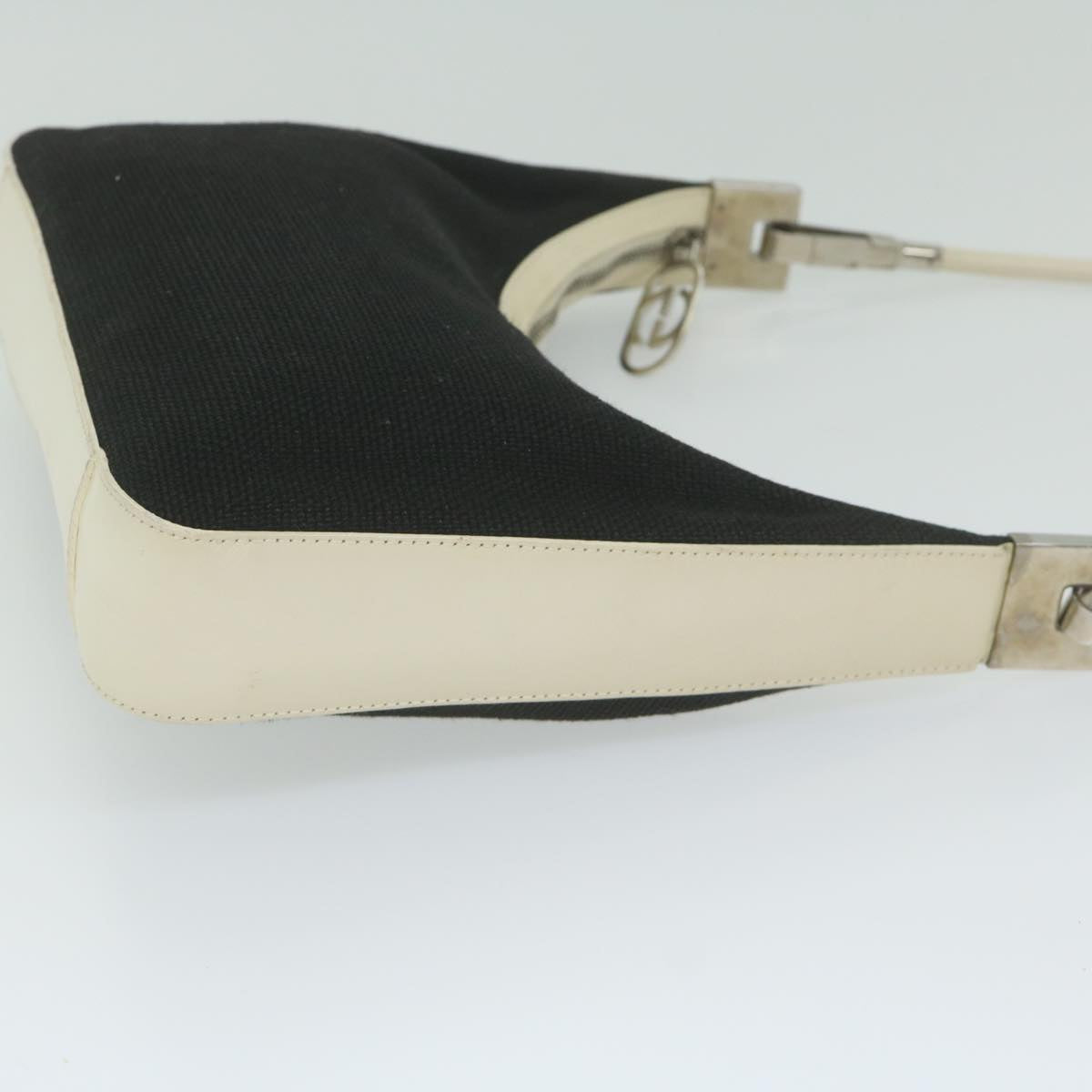 GUCCI Shoulder Bag Canvas White Black 001 3812 61341