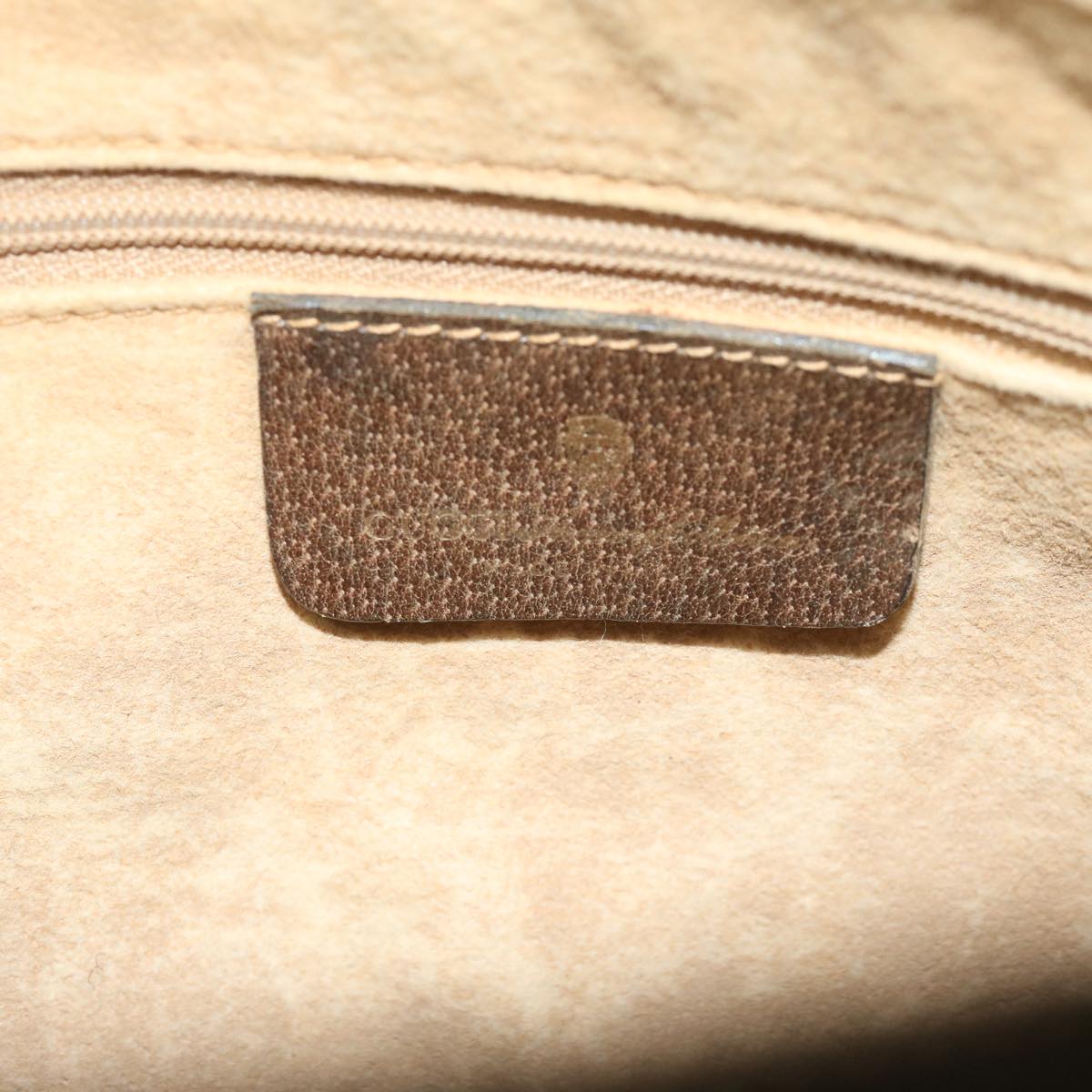 GUCCI GG Canvas Web Sherry Line Hand Bag PVC Beige Red Green 61347