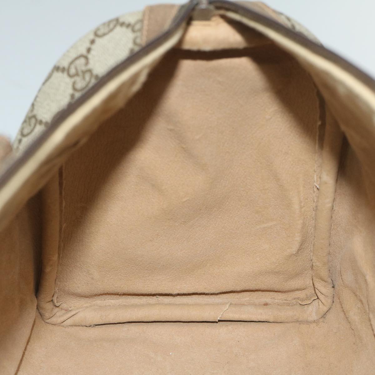 GUCCI GG Canvas Web Sherry Line Hand Bag PVC Beige Red Green 61347