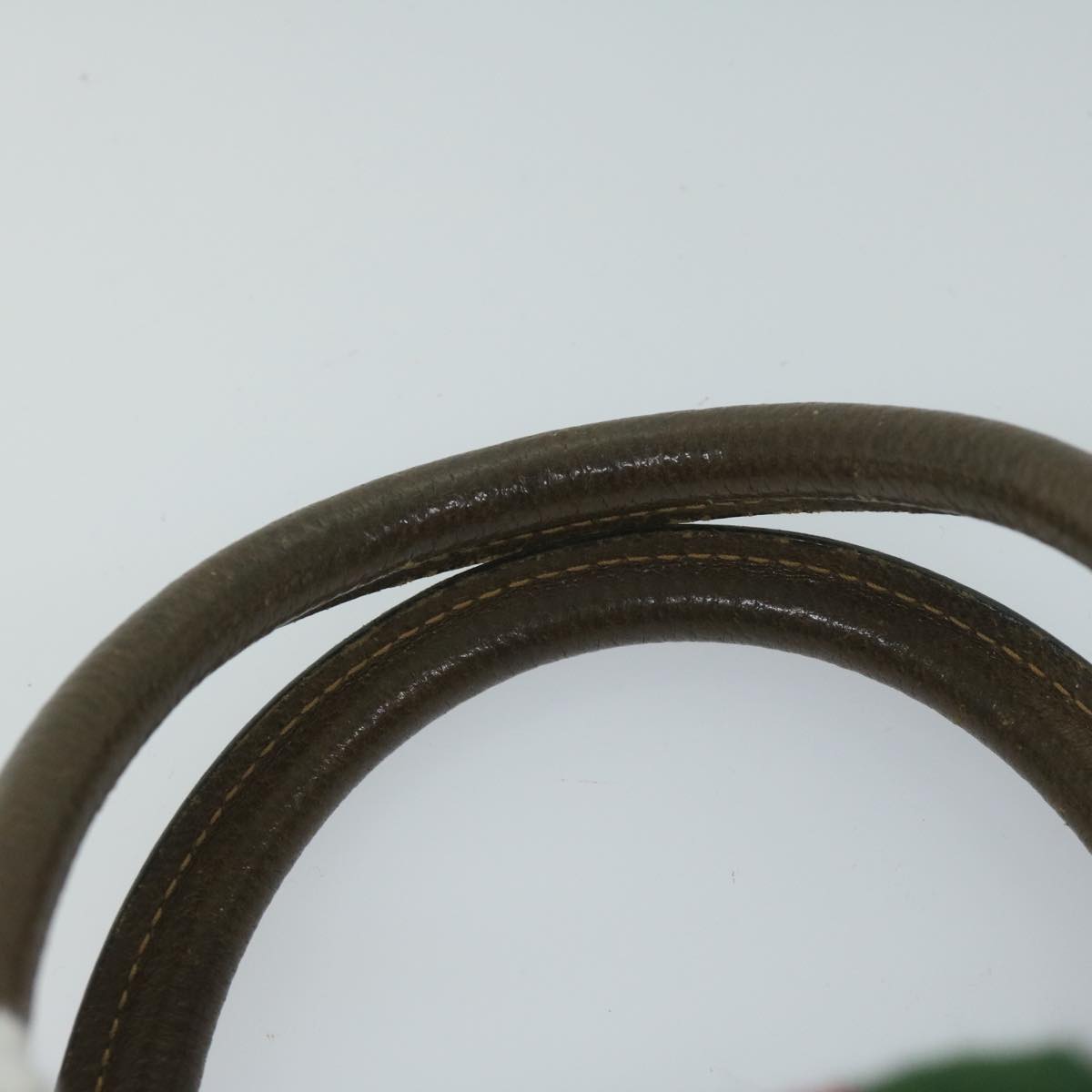 GUCCI GG Canvas Web Sherry Line Hand Bag PVC Beige Red Green 61347