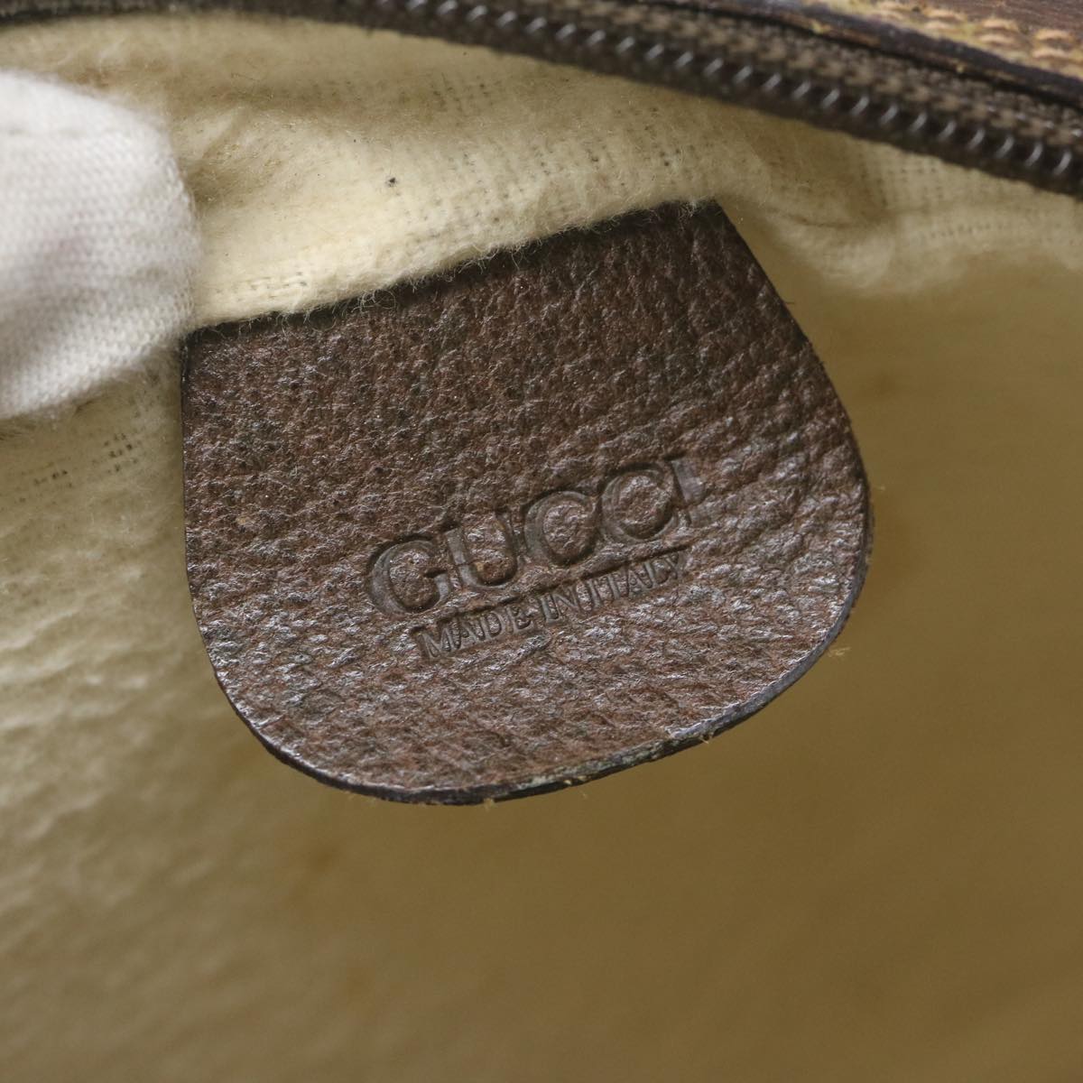 GUCCI GG Canvas Web Sherry Line Shoulder Bag PVC Beige Red Green 61350