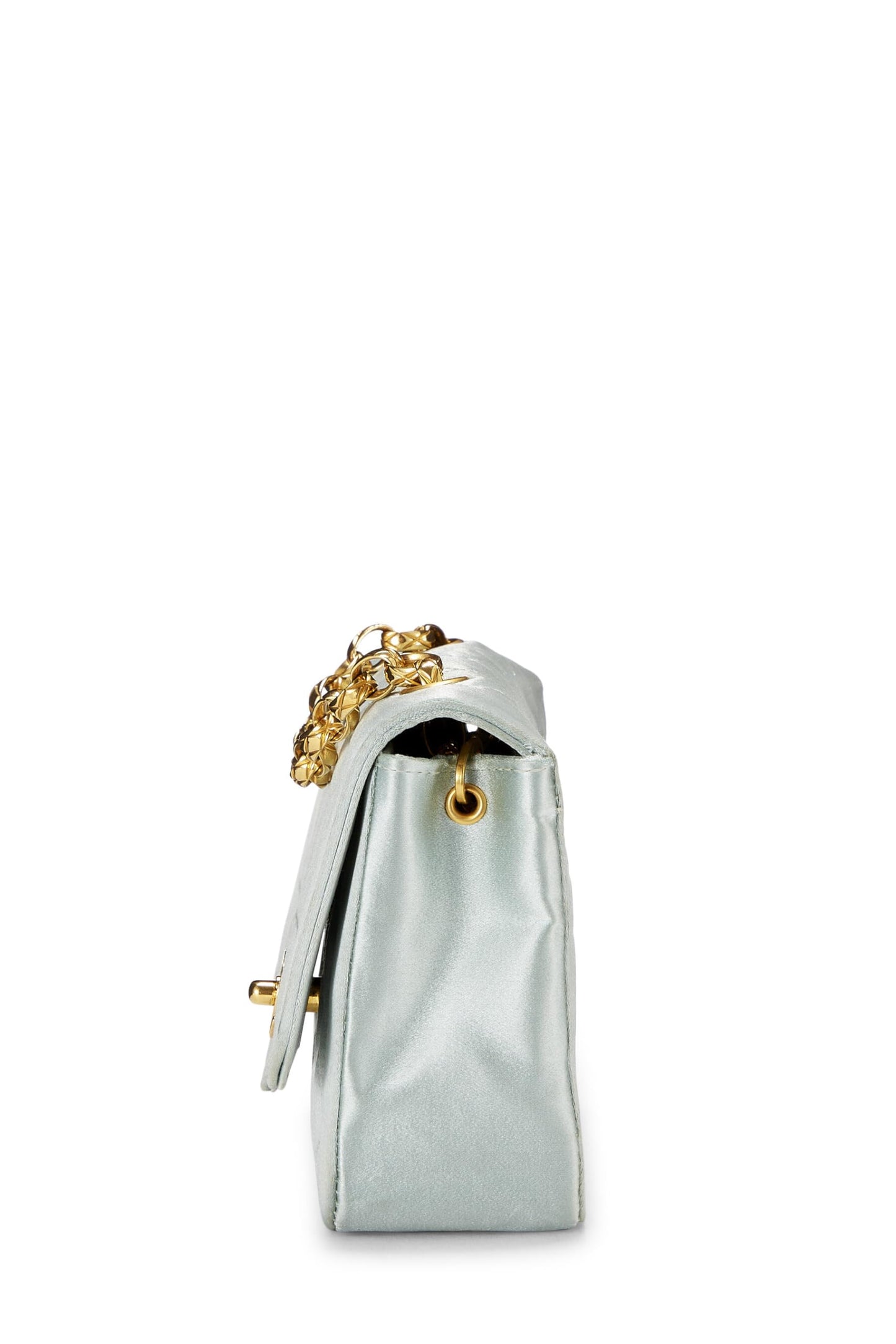 Chanel,  Blue Satin Border Tab Mini, Blue