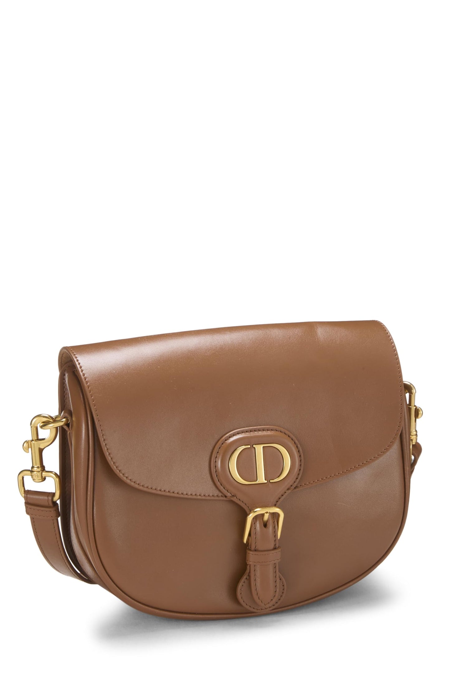 Dior,  Brown Calfskin Bobby Flap Medium, Brown