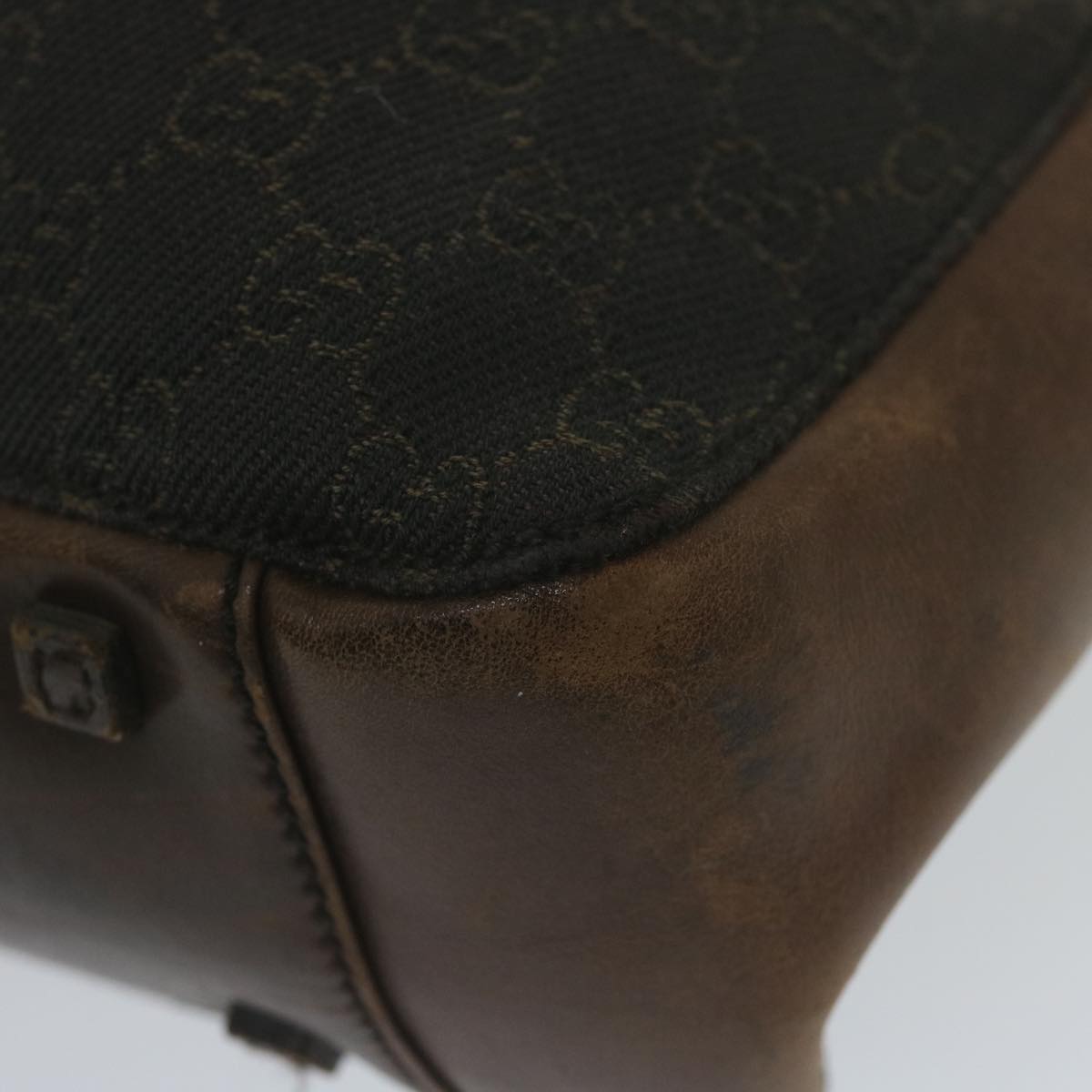 GUCCI GG Canvas Hand Bag Brown 101919 61420
