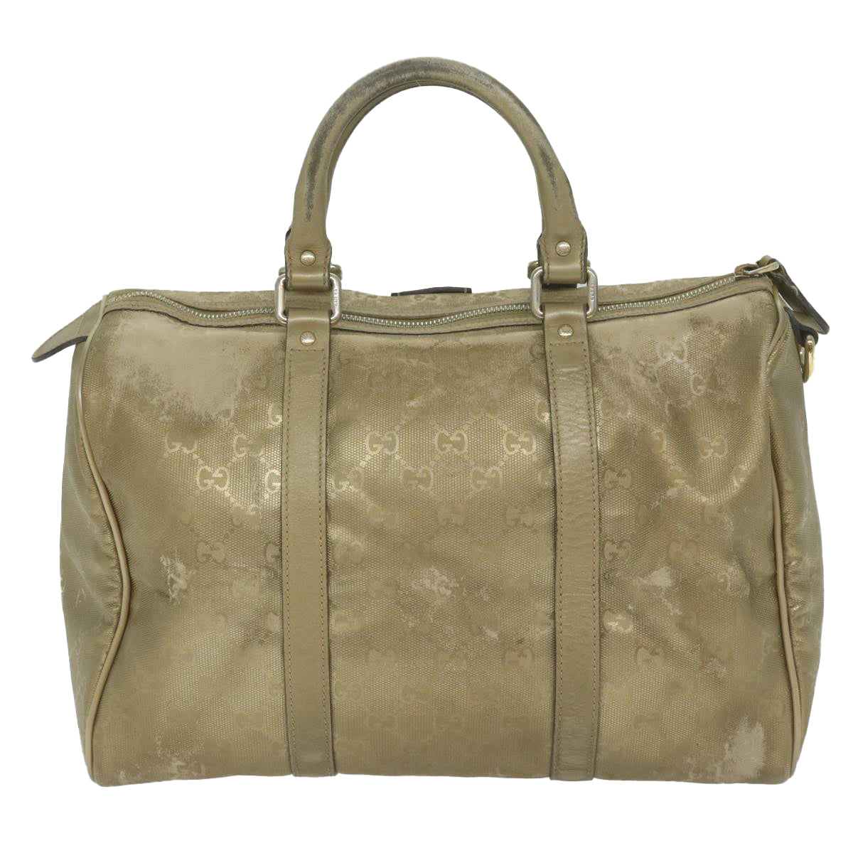 GUCCI GG Canvas Hand Bag Gold 193603 61422