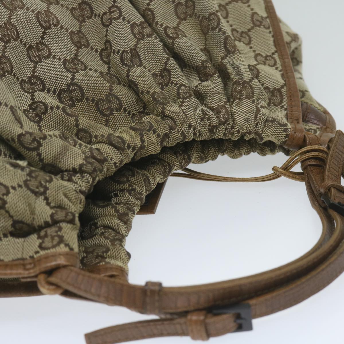 GUCCI GG Canvas Hand Bag Beige 76554 61426