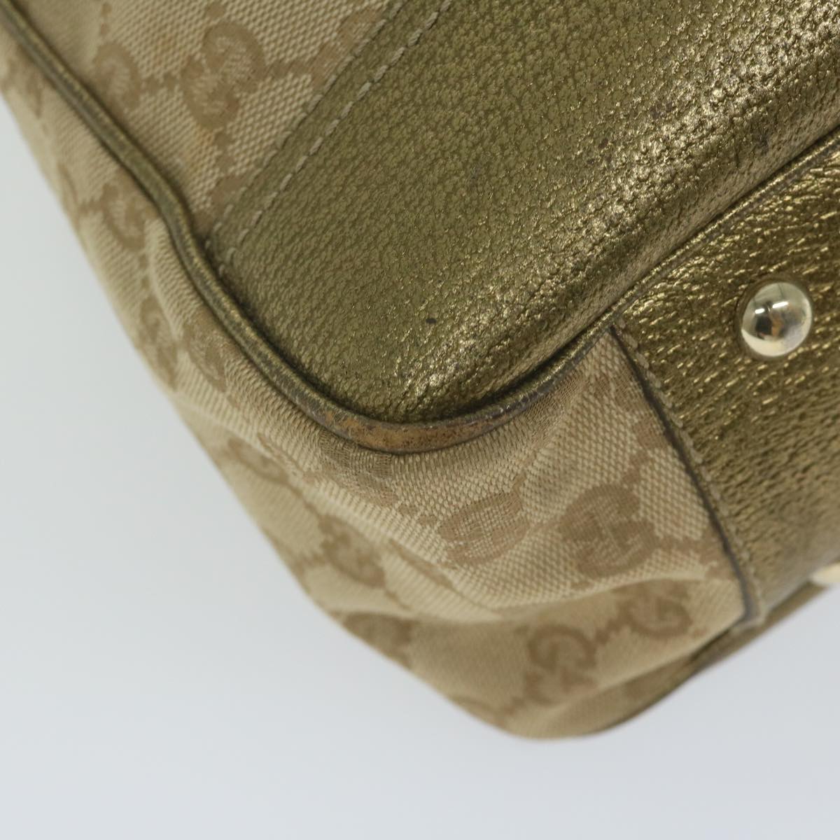 GUCCI GG Canvas Tote Bag Beige 163805 61430