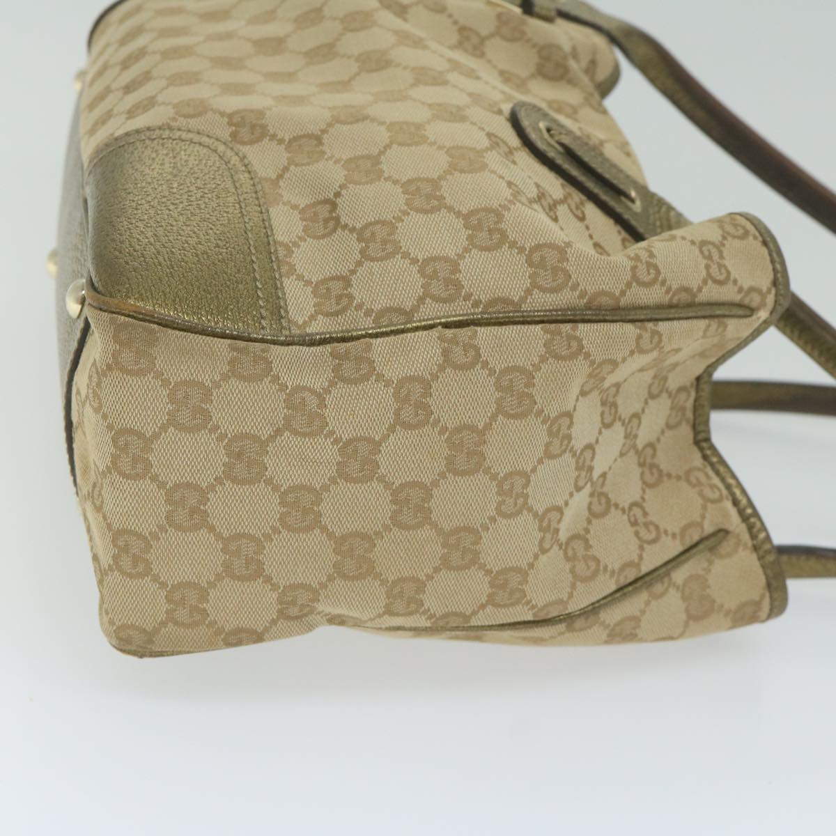 GUCCI GG Canvas Tote Bag Beige 163805 61430