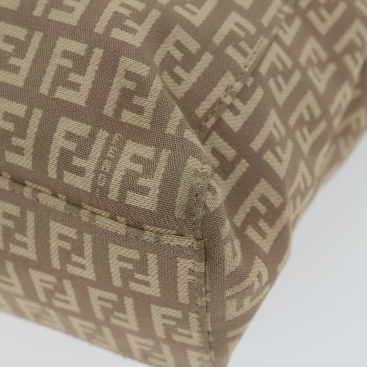 FENDI Zucchino Canvas Hand Bag Beige 61442