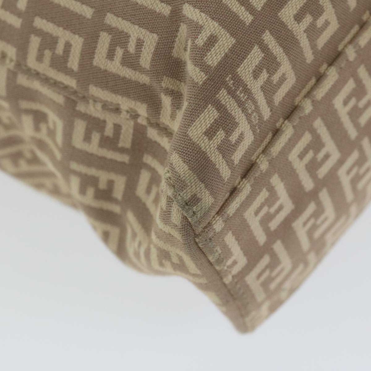FENDI Zucchino Canvas Hand Bag Beige 61442