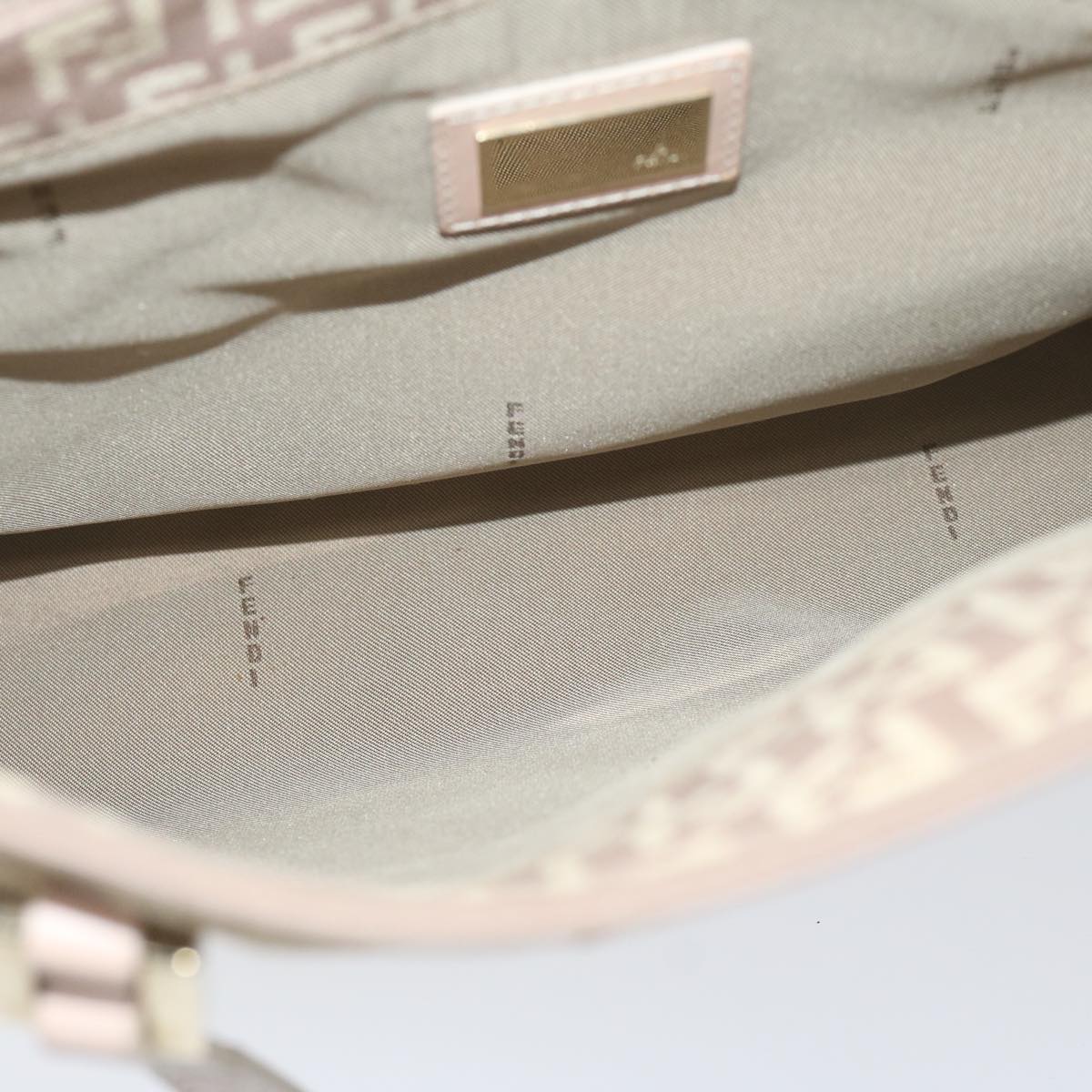 FENDI Zucchino Canvas Hand Bag Beige 61442
