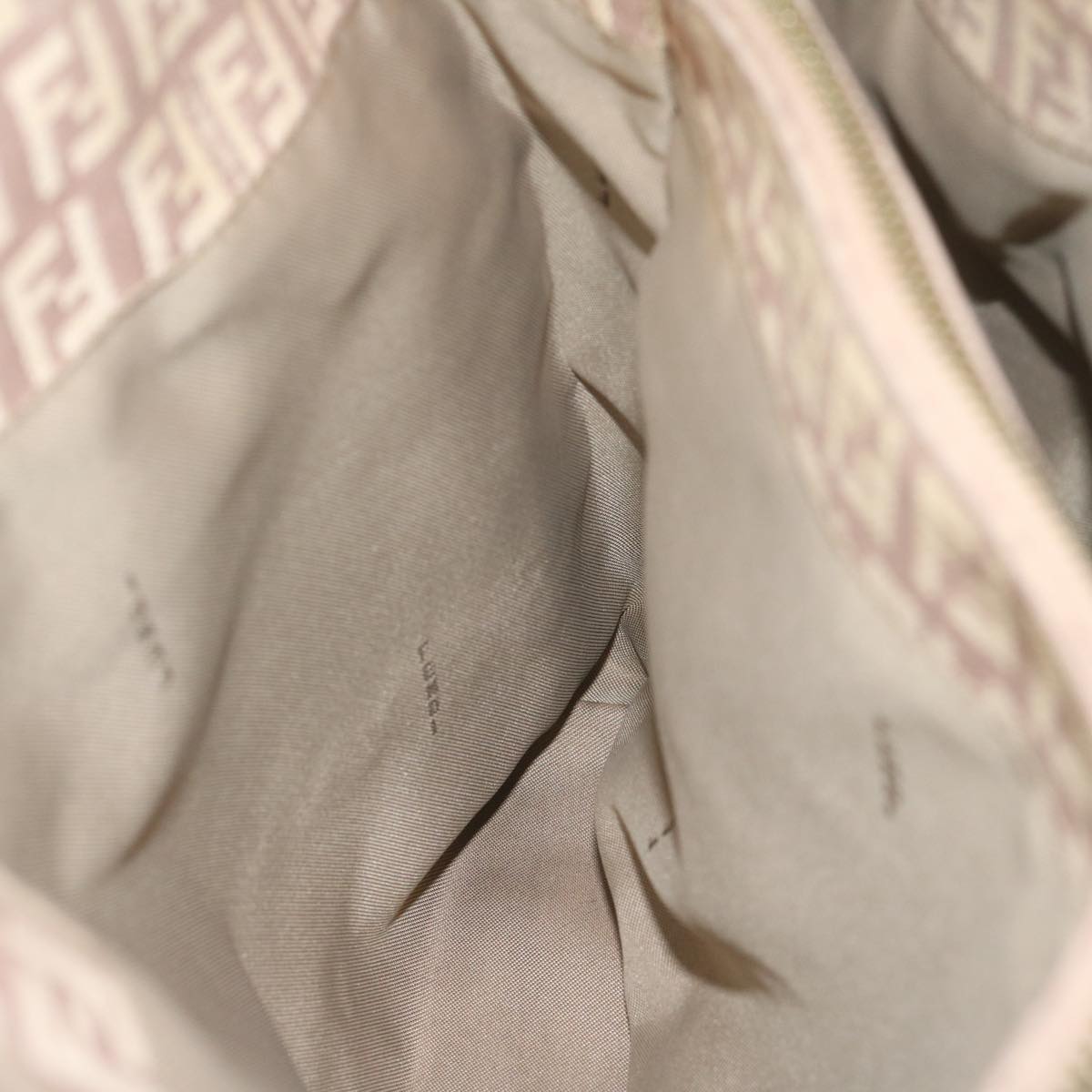 FENDI Zucchino Canvas Hand Bag Beige 61442